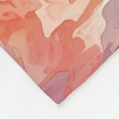 Waterverf Pastel Bloemen Licht Sinaasappel Fleece Deken (Hoek)