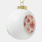 Waterverf Pastel Bloemen Licht Sinaasappel Keramische Bal Ornament (Links)