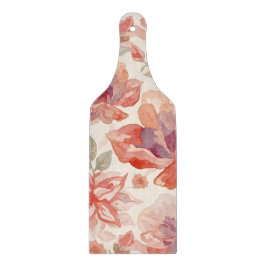 Waterverf Pastel Bloemen Licht Sinaasappel Snijplank