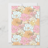 Waterverf Pastel Bloemen Roze 30e Verjaardag Kaart (Achterkant)