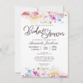 Waterverf Pastel Bloemen Vrijgezellenfeest Kaart (Voorkant)