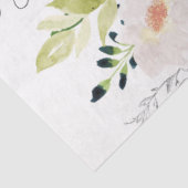 Waterverf pastel bloemschildering pioenrozen loof tissuepapier (Detail)