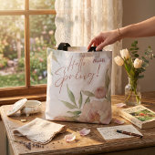 Waterverf Pastel Bloemstuk Aangepaste Naam Lente D Tote Bag