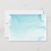 Waterverf Pastel Blue Bat Mitzvah RSVP-kaart RSVP Kaartje (Achterkant)