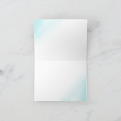 Waterverf Pastel Blue Gold Bar Mitzvah Hartelijk d Bedankkaart (Binnen)