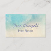 Waterverf Pastel Blues Pink Custom Visitekaartje (Achterkant)