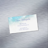 Waterverf Pastel Blues Pink Custom Visitekaartje Magnetisch Visitekaartje (Voorbeeld)