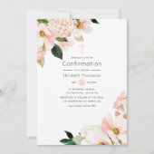 Waterverf Pastel Blush Pink Floral bevestiging Kaart (Voorkant)