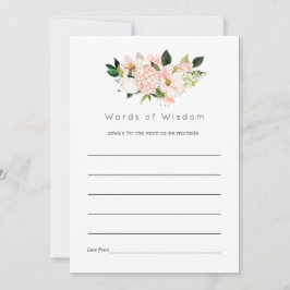 Waterverf Pastel Blush Pink Floral Vrijgezellenfee Advieskaart