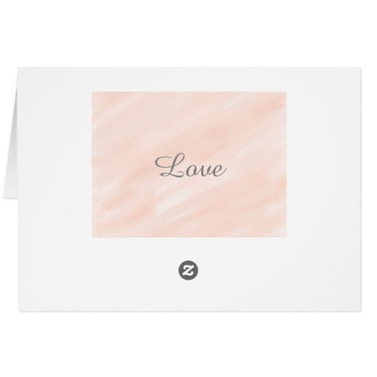 Waterverf Pastel Blush Roze bruiloft (Achterkant Horizontaal)