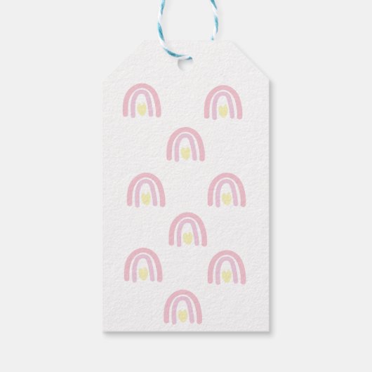 Waterverf pastel boho cake Birthday Hartelijk dank Cadeaulabel (Achterkant)