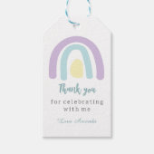 Waterverf pastel boho regenboog Birthday Hartelijk Cadeaulabel (Voorkant)