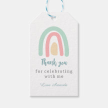Waterverf pastel boho regenboog Birthday Hartelijk
