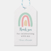 Waterverf pastel boho regenboog Birthday Hartelijk Cadeaulabel (Voorkant)
