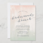 Waterverf Pastel Bridesmaids Brunch Uitnodiging (Voorkant)