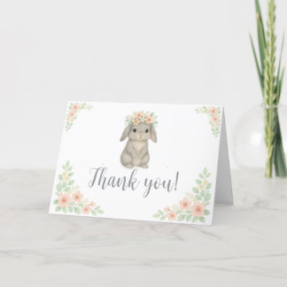 Waterverf, Pastel Bunny Bedankt Card