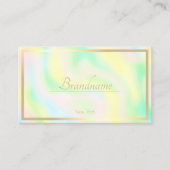 Waterverf Pastel Colors Gold Lijst Openingstijden Visitekaartje (Voorkant)