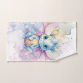 Waterverf Pastel Dragon Meisje Baby shower Gift Bad Handdoek (Handdoek)