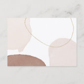 Waterverf Pastel Earth Tone Bruiloft Details Informatiekaartje (Achterkant)