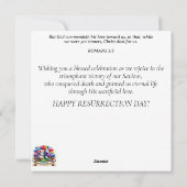 Waterverf pastel easter egg konijnenballon feestdagenkaart (Achterkant)