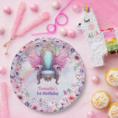 Waterverf Pastel Eenhoorn en Sprookjesstoel Papieren Bordje (Feest)