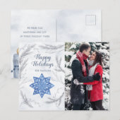 Waterverf pastel elegante vakantiefoto briefkaart (Voorkant / Achterkant)