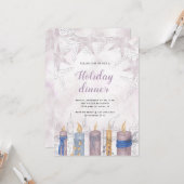 Waterverf pastel feestmaal kaart (Voorkant / Achterkant in situ)