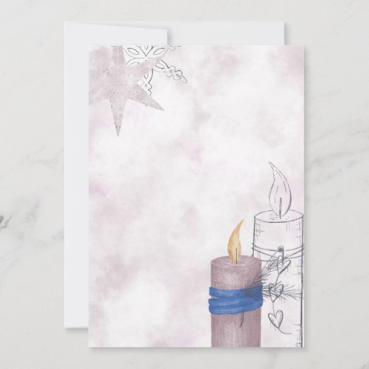 Waterverf pastel feestmaal kaart (Achterkant)