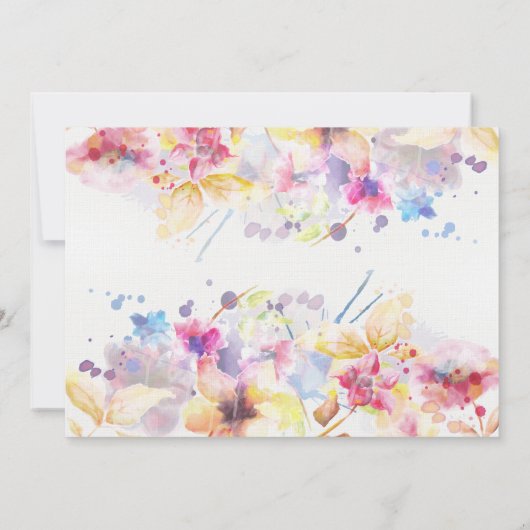 Waterverf Pastel Floral | De Kaart Datum opslaan (Achterkant)