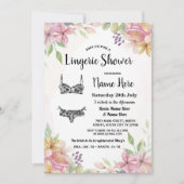 Waterverf Pastel Floral Lingerie Shower Kaart (Voorkant)