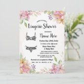 Waterverf Pastel Floral Lingerie Shower Kaart (Staand voorkant)