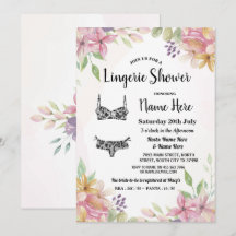  Waterverf Pastel Floral Lingerie Shower