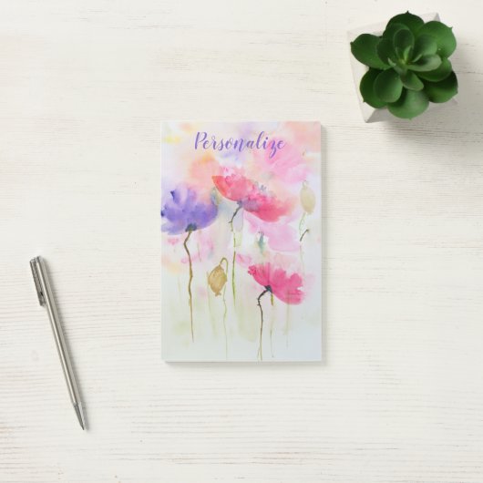 Waterverf Pastel Floral Post-it® Notes (Kantoor)