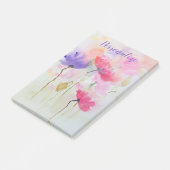 Waterverf Pastel Floral Post-it® Notes (Schuin)