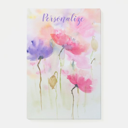 Waterverf Pastel Floral Post-it® Notes (Voorkant)