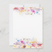 Waterverf Pastel Floral Rehearsal Dinner Kaart (Achterkant)