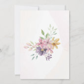 Waterverf Pastel Floral Retirement Party Kaart (Achterkant)