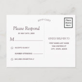 Waterverf Pastel Floral | RSVP Uitnodiging Briefkaart (Achterkant)