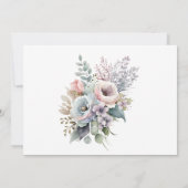 Waterverf Pastel Floral Save The Date Kaart (Achterkant)
