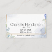 Waterverf Pastel Floral Visitekaartje (Achterkant)