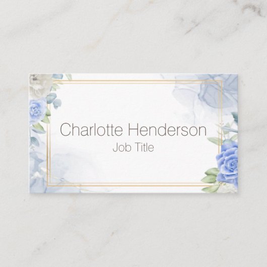 Waterverf Pastel Floral Visitekaartje (Voorkant)