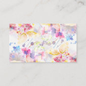 Waterverf Pastel Floral Wedding Website Informatiekaartje (Achterkant)