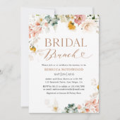 Waterverf Pastel Flowers Bridal Brunch Invitation Kaart (Voorkant)