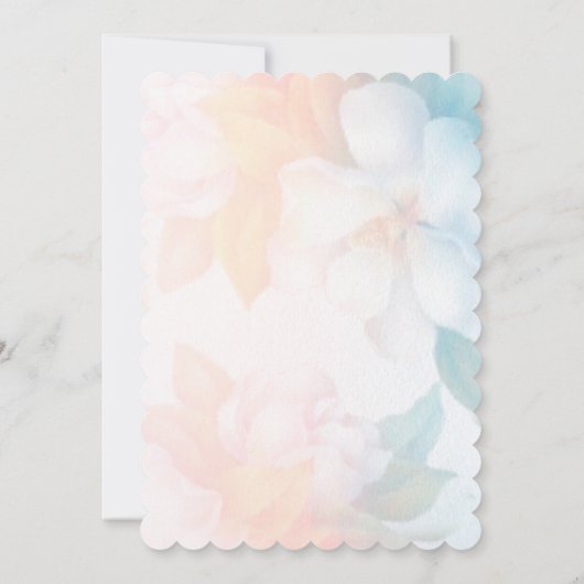 Waterverf Pastel Flowers Kaart (Achterkant)