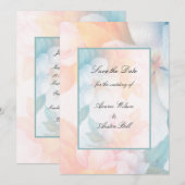 Waterverf Pastel Flowers Kaart (Voorkant / Achterkant)