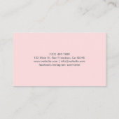 Waterverf Pastel Flowers Lijst Roze en wit Visitekaartje (Achterkant)