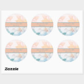Waterverf Pastel Flowers Ronde Sticker (Vel)