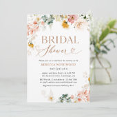 Waterverf Pastel Flowers Vrijgezellenfeest Kaart (Staand voorkant)