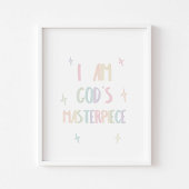 Waterverf pastel Gods meesterwerk poster
