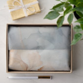 Waterverf pastel groen perzik retro vrouwenportret tissuepapier (Geschenk)